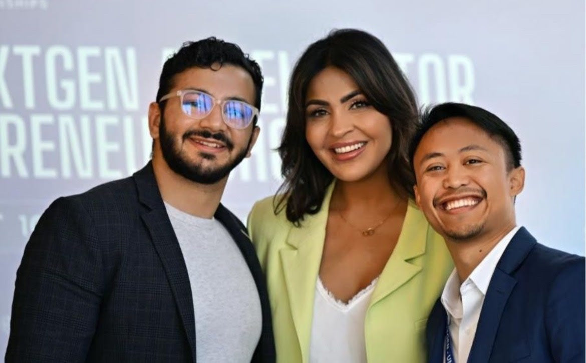 Samreen With John Victora and Adeel Afshar